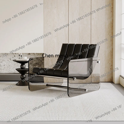 Living room home hotel homestay Italian leather jacket minimalist designer acrylic single sofa leisure sofa chair
