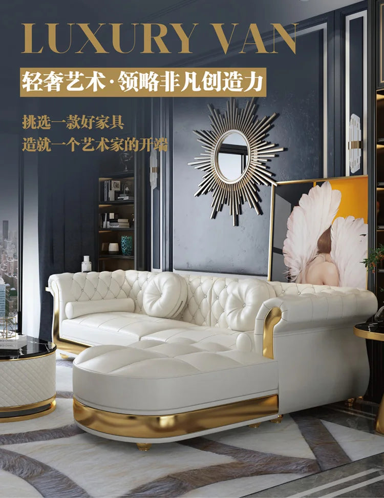 Stylish Modern Luxury Reclining Sofa Perfect Corner Couch Chic Living Room Relaxation Elegance Deserve Canape Salon Decoration
