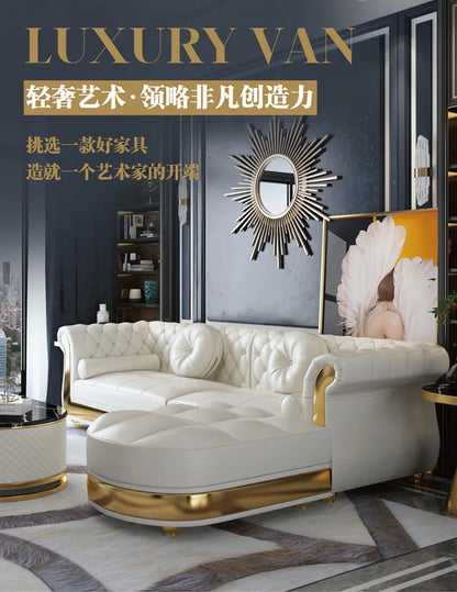 Stylish Modern Luxury Reclining Sofa Perfect Corner Couch Chic Living Room Relaxation Elegance Deserve Canape Salon Decoration