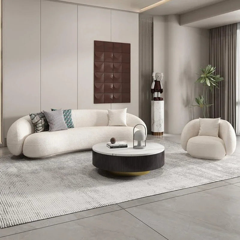 Nordic Reception Sofa Simple Modern Living Room Small Apartment Creative Circular Arc Sofa Net Celebrity Furniture Couch Muebles