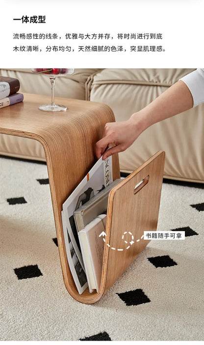 New N-Shaped Coffee Table: Nordic Creative Solid Wood Living Room Sofa Side Table, Bedroom Corner Table & Balcony Coffee Table