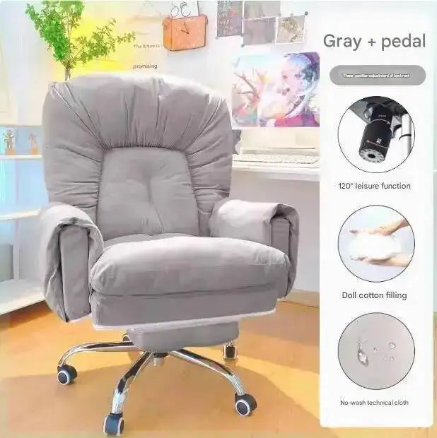 Chair Office Modern Salon Luxury Lazy Ergonomic Executive Office Chair Relaxing Reading Wheels Mobilya Lounge Suite Furniture