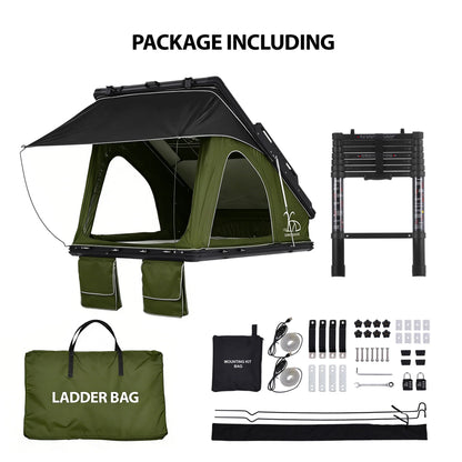 4x4 Factory Sale Wild Camping Popup Aluminum HardShell Rooftop Tent with Hinged RTT for SUVs - Outdoor Adventure Shelter
