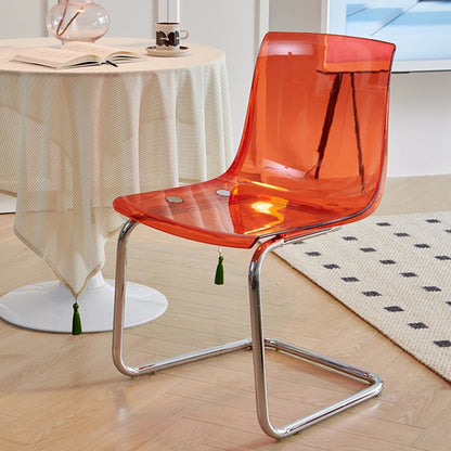 Furniture Stool Modern Transparent Chairs Designer Metal PC Plastic Dining Chair Home Creative Backrest Dining Table Stools