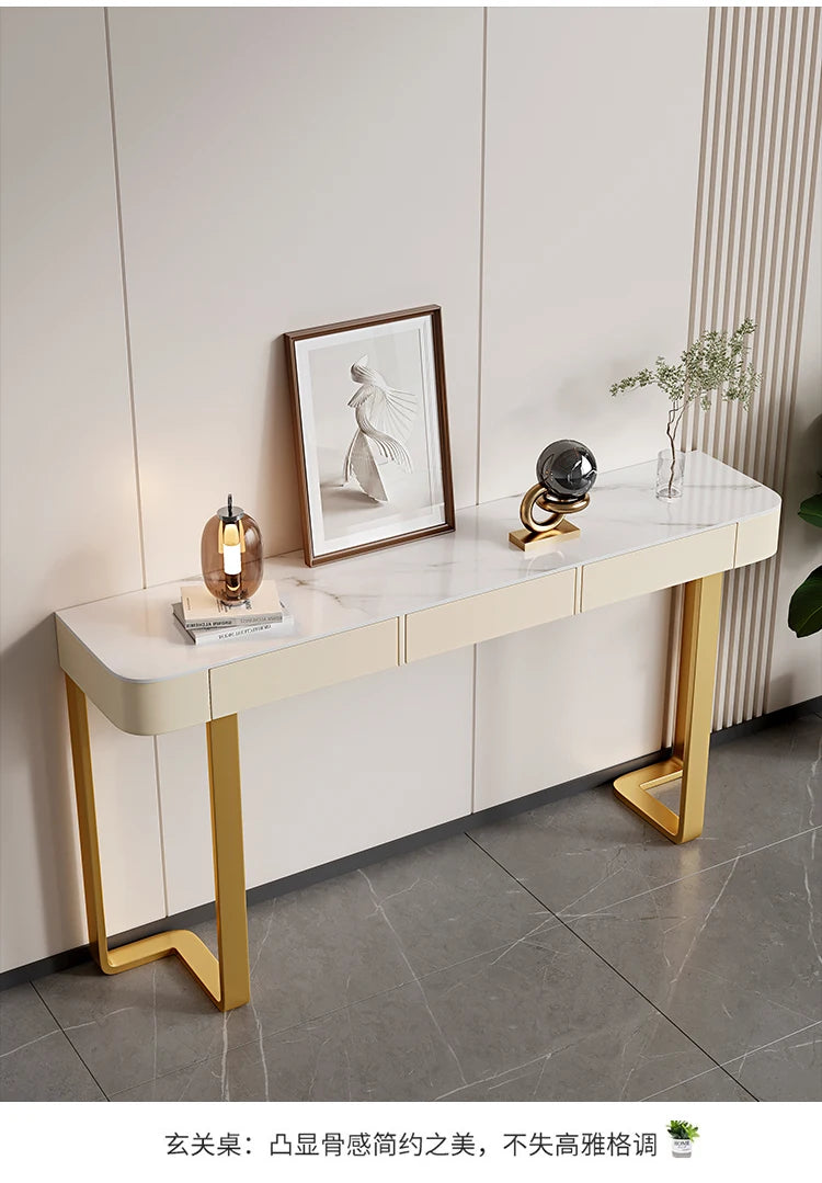 Italian Luxury Console Table With Storage Thin Living Room Entrance Console Table Rectangle Glam Woonkamer Tafel Furniture