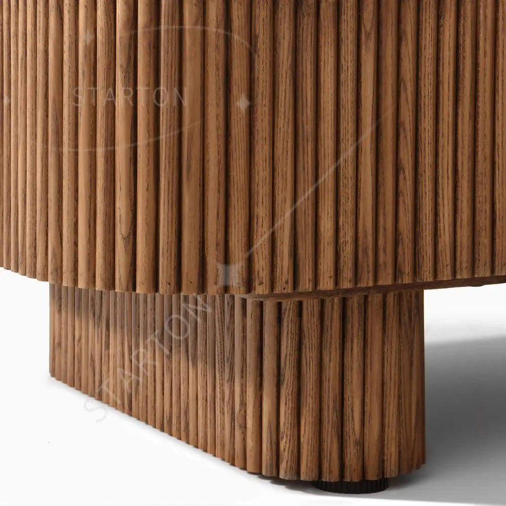 Modern Luxury Living Room Furniture Wood Rectangular Coffee Table Safety Round Corner Coffee Table with Concealed Drawer