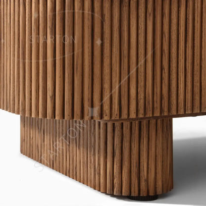 Modern Luxury Living Room Furniture Wood Rectangular Coffee Table Safety Round Corner Coffee Table with Concealed Drawer