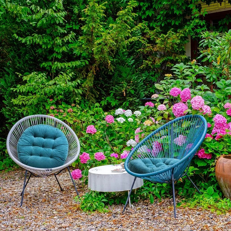 Round Large Floor Seat Pillows Gray Tufted Corduroy Cushions for Outdoor Yoga Tatami Chair Pad Casual Seating Reading Cushion 방석