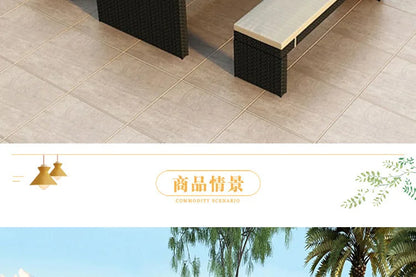 Outdoor rattan chair three-piece combination outdoor courtyard terrace table and chair wrought iron rattan leisure chair balcony