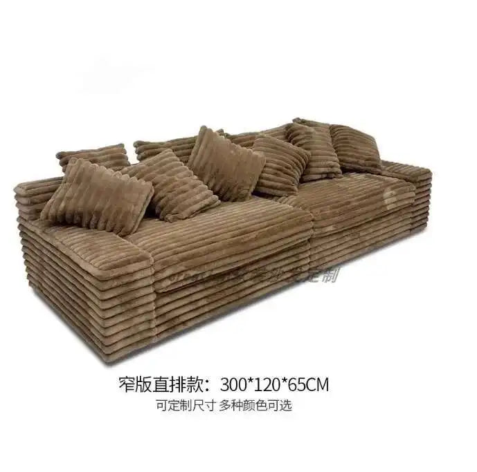 Light luxury lazy sofa thick velvet cloud sofa large sitting deep removable and washable combination living room 2024 new