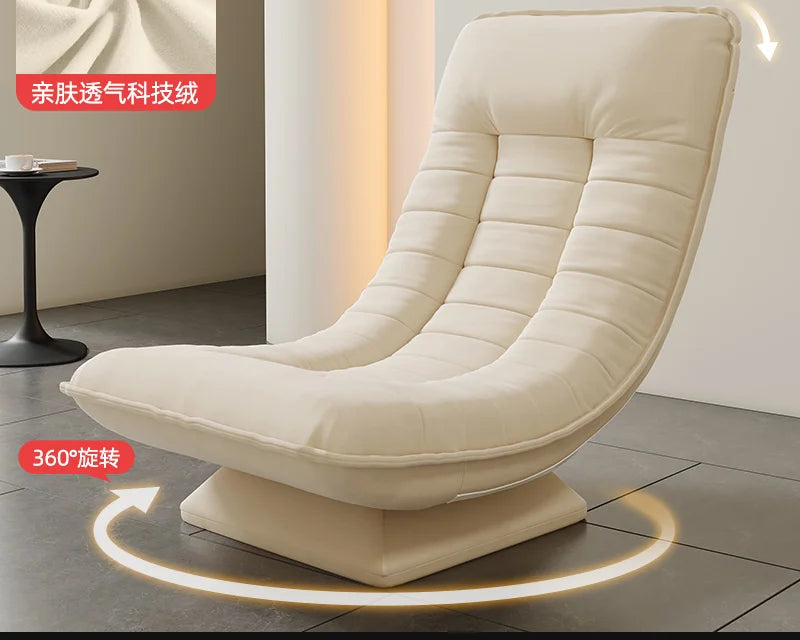 Rotatable Italian light luxury living room balcony leisure lazy sofa moon swivel chair