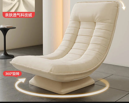Rotatable Italian light luxury living room balcony leisure lazy sofa moon swivel chair