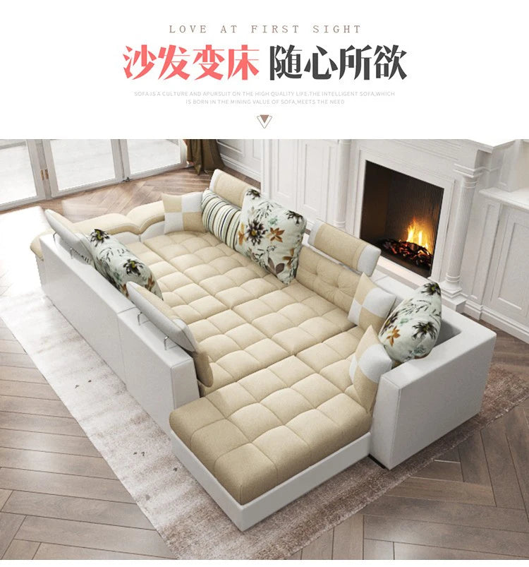 Luxury Minimalist Sofa Multifonction Sectional Storage Massage Sofa Modern Living Room Muebles Para El Hogar Home Furniture
