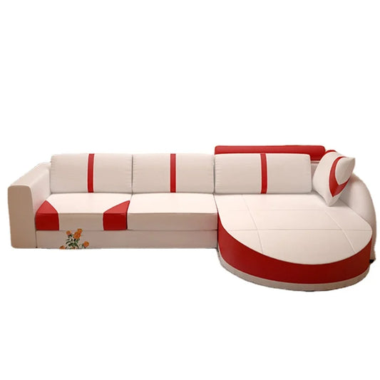 Living Room Home L Shape Real Leather Furniture Living Room Sofa Set
