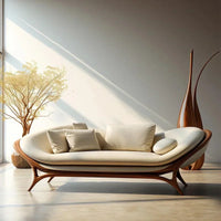 a3813  New Chinese-style solid wood sofa living room modern simple small apartment leather recliner sofa lazy chair
