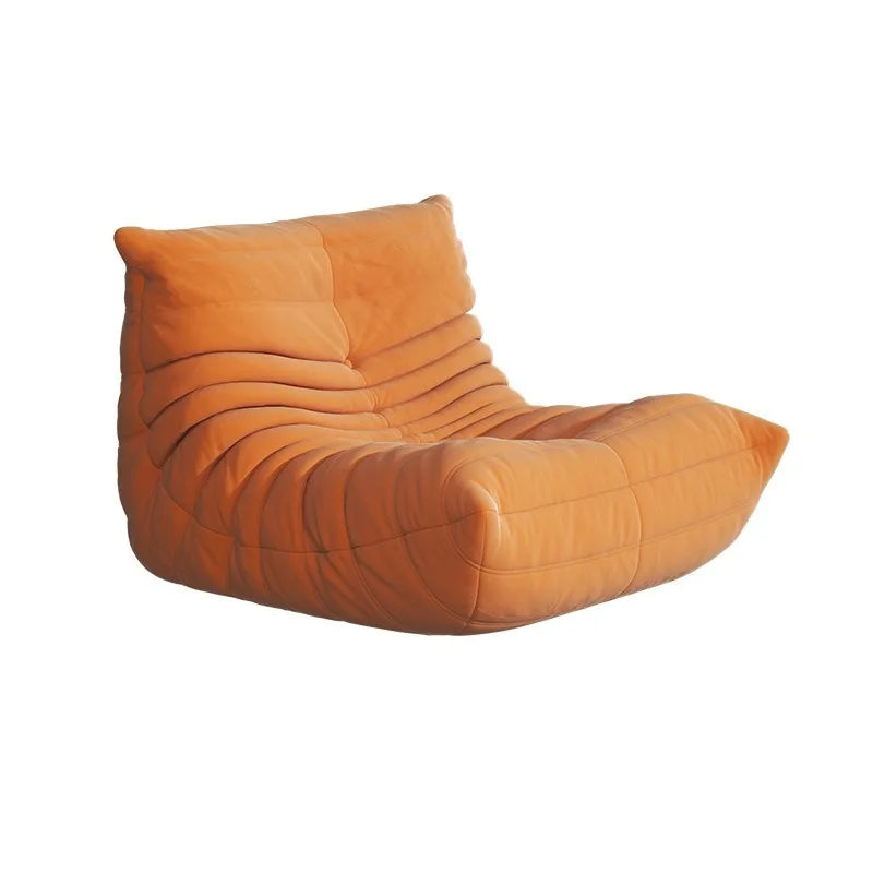 INS Wind Caterpillar fabric sofa chair, lazy for reclining in living room and bedroom, popular single sofa