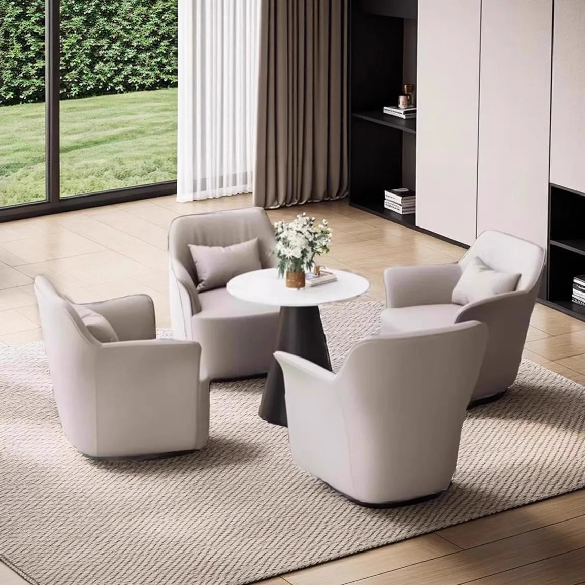 Italian style, light luxury, sofa chair, business, reception, rotating