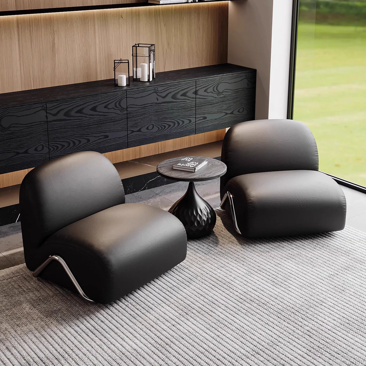 Tumbonas Lounge Living Room Chairs Sofa Lazy Reading Leather Living Room Chairs Individual Throne Sillones Library Furniture
