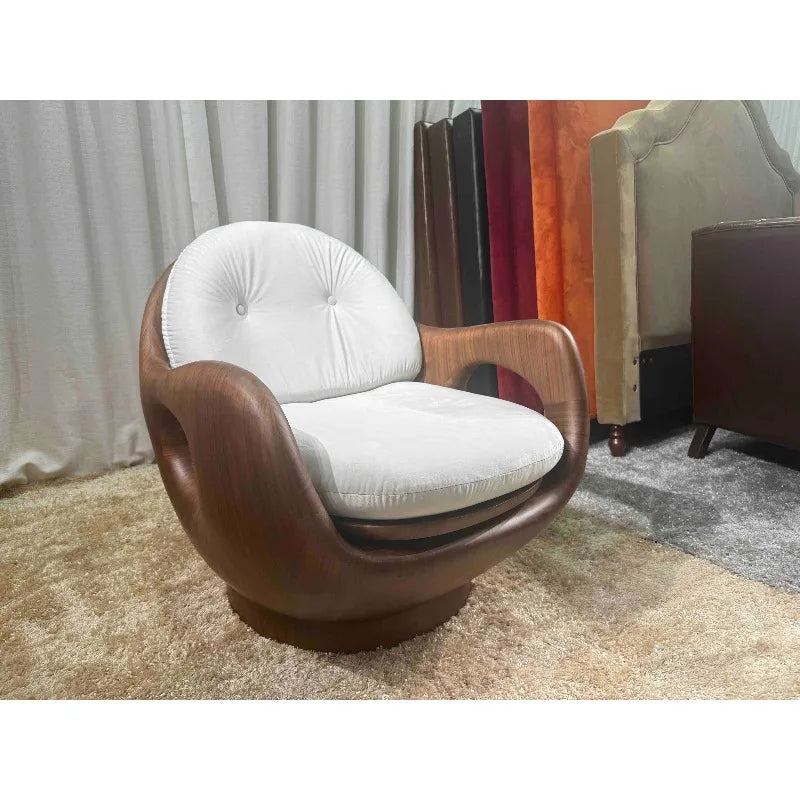 2025 Italy's new creative leisure  easy leisure recliningr simple rocking chair velvet fabric l