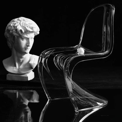 Nordic Modern Simple Creative Acrylic Plastic Dining Chair Red S Beauty Chair Crystal Transparent Pandong Chair Wow