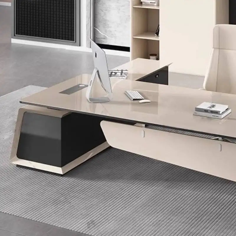 Big Wooden Executive Office Desk White Storage Standing Cheap Executive Office Desk Luxury Corner Mesa De Escritorio Mesa Office