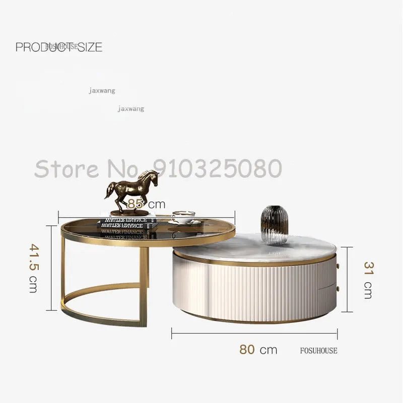Modern Marble Coffee Tables For Simple Small Apartment Living Room Furniture Sofa Side Household Storage Cabinet End Table Set