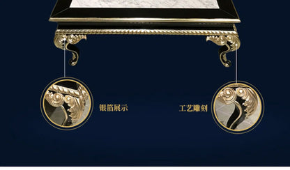 Neoclassical solid wood furniture coffee table marble table furniture set combination