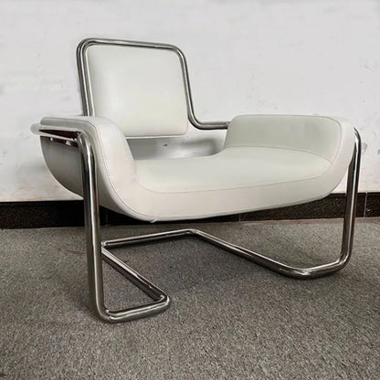 Nordic designer stainless steel embossed modeling stool balcony leisure chair personalized backrest sofa chair hotel lobby