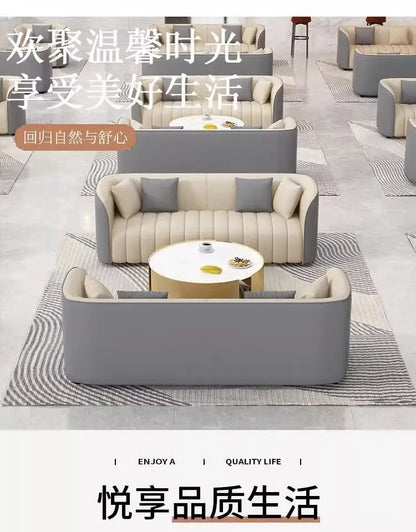 Custom. Hotel Lobby Luxury VIP Lounge Area Business Reception Sofa Sales Office Negotiation Sofa Set