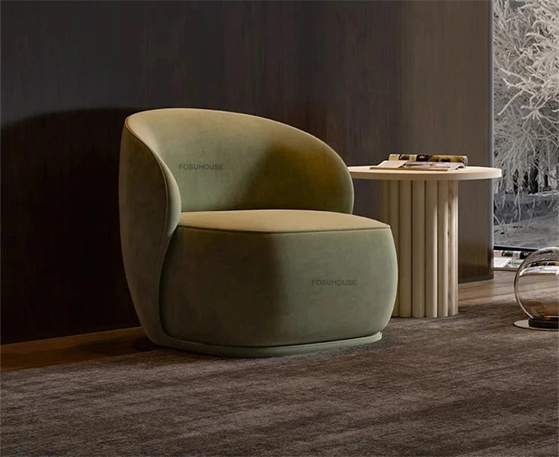 Creative Velvet Living Room Chairs Italian Living Room Furniture Hotel Cafe Leisure Designer Armchair Home Backrest Dining Chair