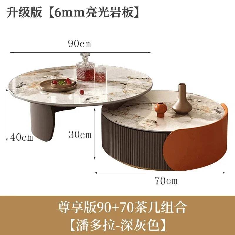 Unique Aesthetic Coffee Tables Marble European Glam Nordic Luxury Trendy Coffee Tables Round Modern Mesas Living Room Furniture