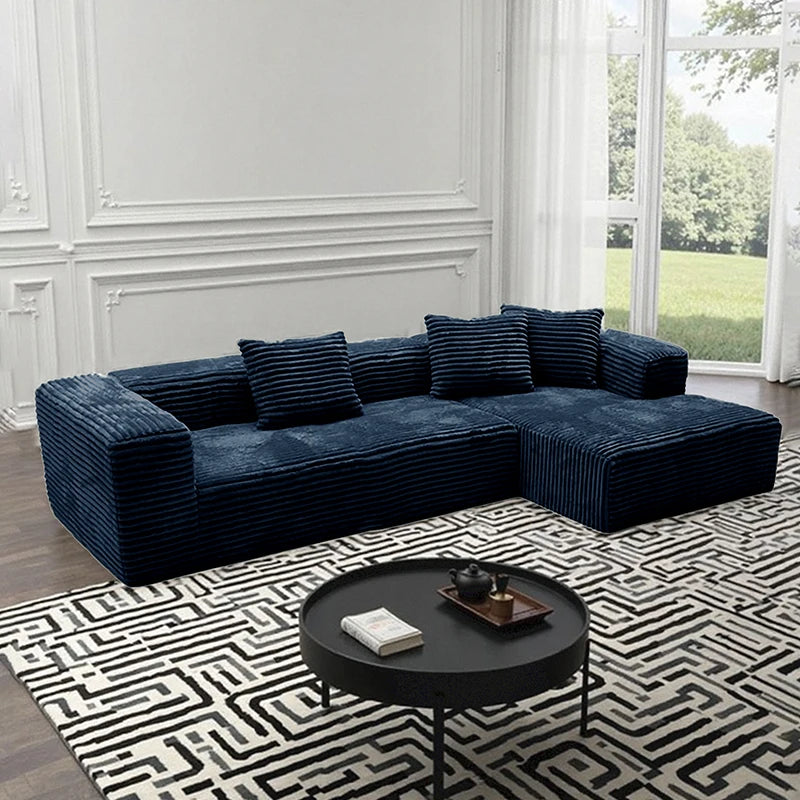 Vacuum Compression Sofa Corner Fabric Sofa Living Room Rabbit Plush Corduroy