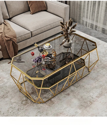 Postmodern Luxury Glass Coffee Tables Nordic Patio Center Entrance Floor Coffee Tables Smart Elegant Home Furniture