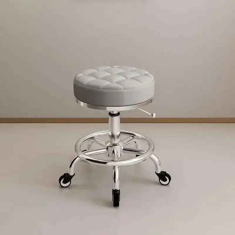 Aesthetic Hairdressing Chair Backrest Simple Rolling Rotating Barber Chair Portable Mocho Cadeira Barber Equipment MQ50BC
