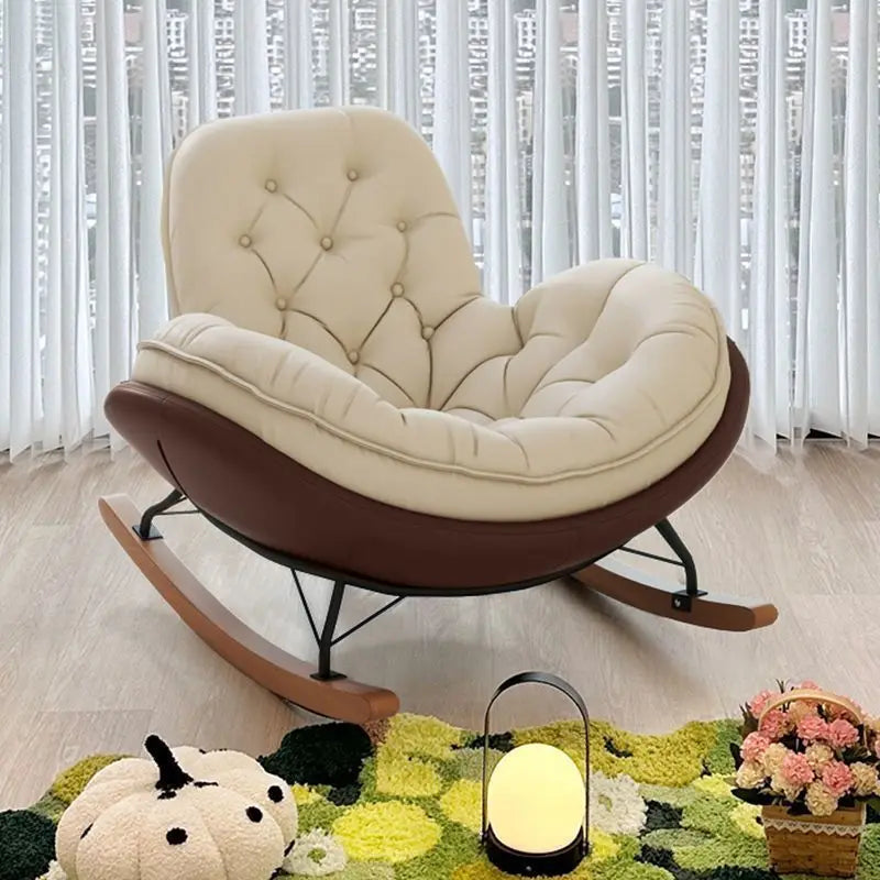 Thickened Penguin Rocking Chair Balcony Sofa Home Bedroom Leisure Chair Wide