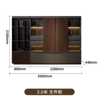 Filing Cabinet Luxury Large Computer Tables Modern Minimalist Executive Manager President Table Office Combination Furniture