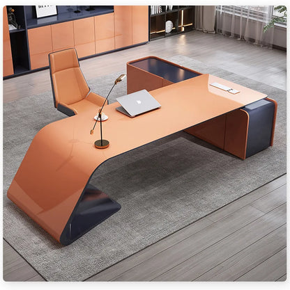 Fashionable Creative Office Desk Light Luxury Supervisor Manager Office Desk Accent Art Office Furniture Der Schreibtisch XYOD