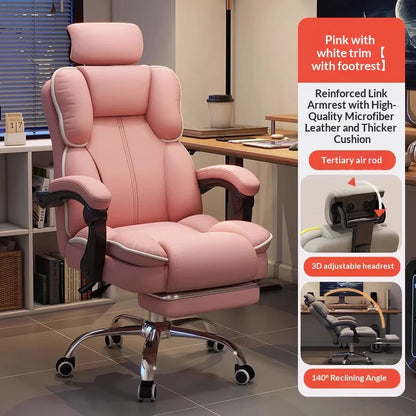 Ergonomic Office Chair Gaming Computer Desk Chair Adjustable Lumbar Swivel Headrest Breathable Mesh High Back Home Cadeira