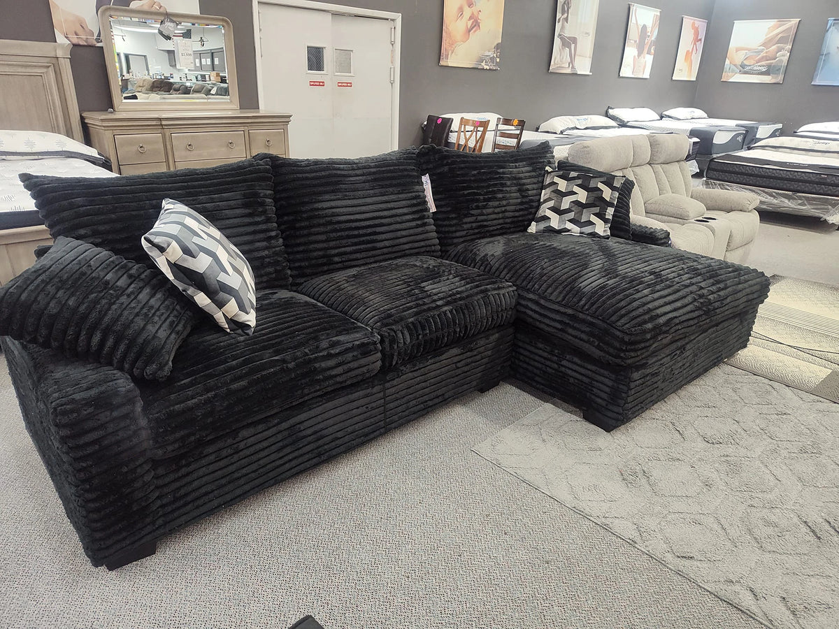Custom ATUNUS American Thick Striped Corduroy Plush Modular Sectional Sofa Couch Set Compression Fabric Living Room Sofa