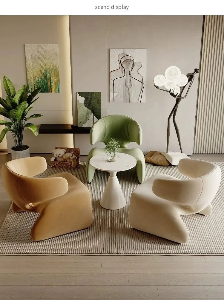 Creative Single Sofa Designer Single Chair Negotiation Table And Chairs Leisure Sofa Rest Area Hotel Sofa Chairs