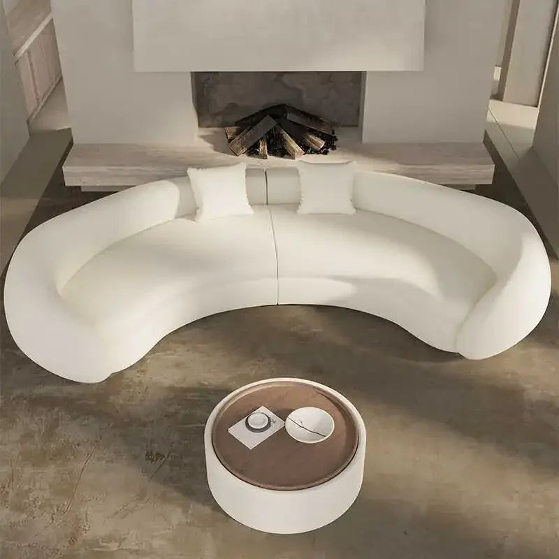 Light Luxury European Living Room Sofa Curved Christmas Cream Clouds Couch Ergonomic Reading Sofa Sala De Estar Home Decoration