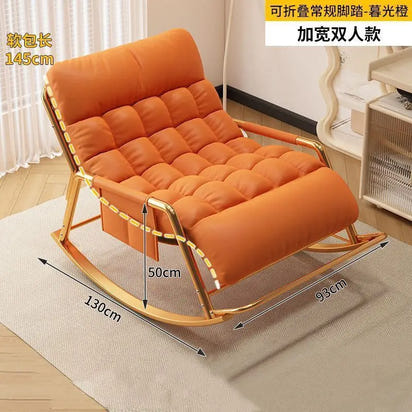 Recliner Rocking Chair Sitting and Sleeping Dual-purpose Double Lunch Break Chair Balcony Home Leisure Lazy Sofa Chair Ergonomic