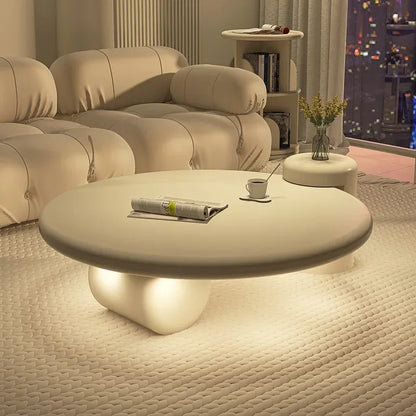 Lamps Modern Round Simple Table Nordic Smart Glamour Premium Design Coffee Tables Small White Cute Mesa De Centro Furniture