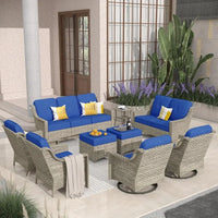 Rattan Outdoor Sofa Set for Patio, Garden, Poolside, and Deck Furniture