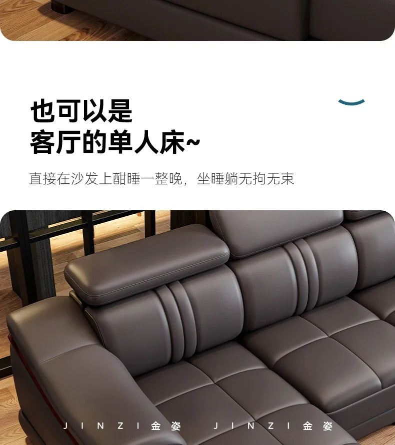 Floor Designer Living Room Sofas Couch Leather Nordic Minimalist Sofas Relaxing Room Decor Sillon Cama Lounge Suite Furniture
