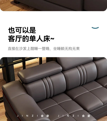 Floor Designer Living Room Sofas Couch Leather Nordic Minimalist Sofas Relaxing Room Decor Sillon Cama Lounge Suite Furniture