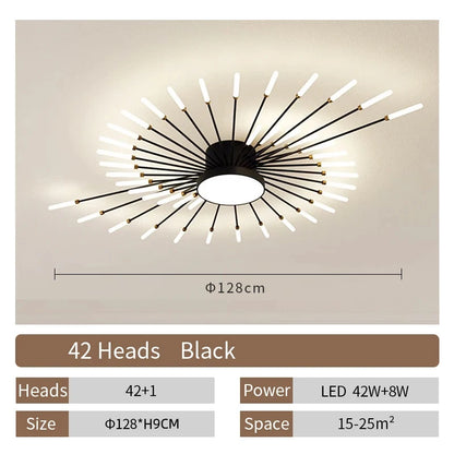 Creative Fan Shaped LED Ceiling Lamp Modern Living Room Light Home Decor Dining Bedroom Kids Room Interior Ceiling Pendant Lamp