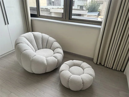 Modern Living Room Sofa Lambswool Pumpkin Sofa Chair Creative Home Balcony Swivel Lounge Chair Fitting Room Bedroom Single Sofas