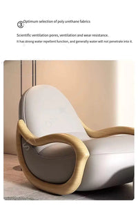 Italian Living Room Chair, Simple White Design, Lazy Designer Recliner, Comfy Armchair Sofa, Fauteuil Salon Home Furniture