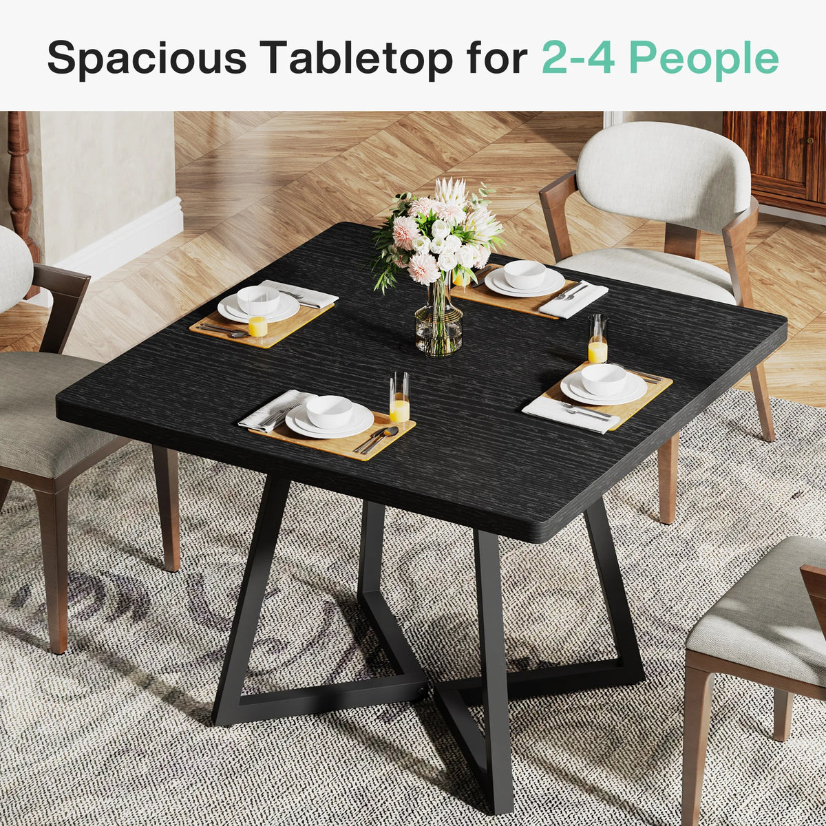 Tribesigns Square Dining Table for 4, 31.5